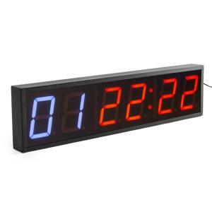 Timer Reloj digital de pared con cronómetro para gimnasio de 6 dígitos