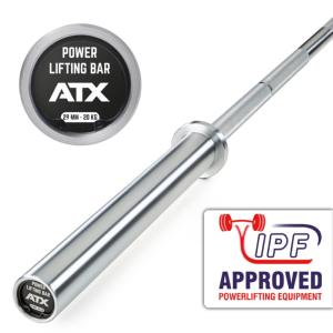 ATX Warrior Power Bar, Barra powerlifting - Revestimiento de cromo duro