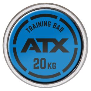 ATX® Barra olímpica de entrenamiento 20kg, óxido negro / cromo 