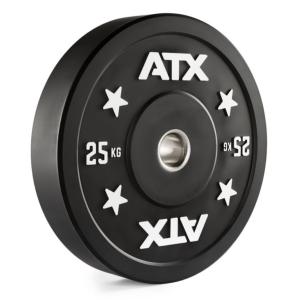 ATX Discos de peso de caucho parachoques, 50mm, con logo en blanco