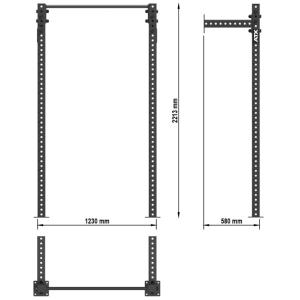 ATX® Half Rack - Wall 820 - Altura 220 cm