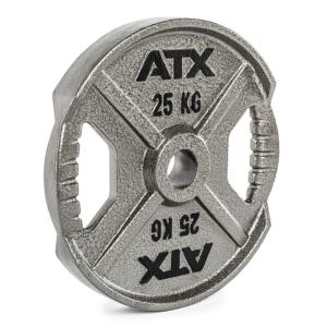 ATX Discos de peso de hierro fundido con acabado amartillado, 50 mm