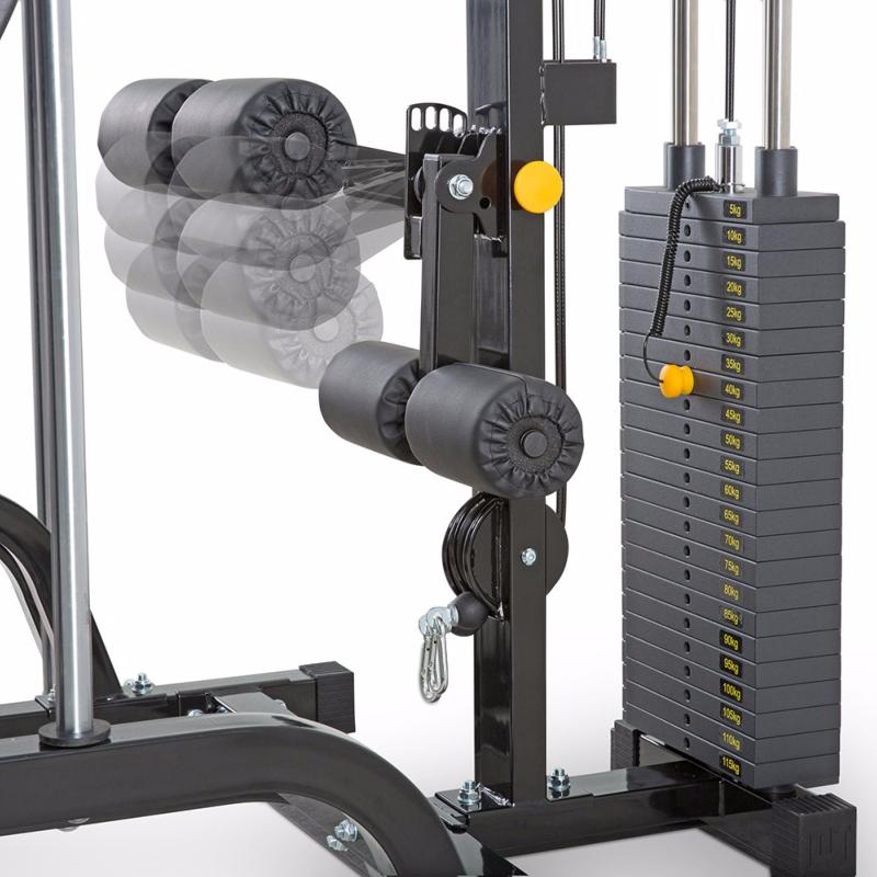 Máquina de musculación - Multipress tipo smith con estación de poleas y