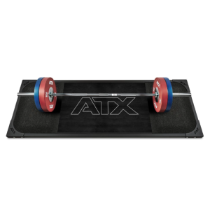 Plataforma de Peso Muerto ATX® - goma granulada de alta densidad - con logo ATX® Outline - Negro