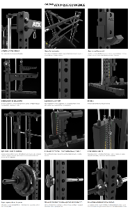 ATX® Set completo Half Rack 510 con multipress + estación de poleas con placas de peso de 100 kg  - Altura 196 cm