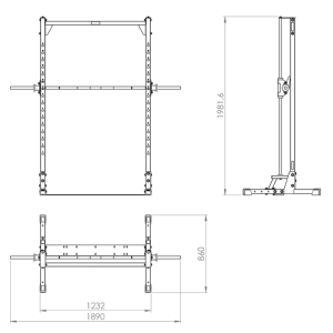 ATX® Máquina multipress - extra baja - 198 cm