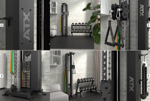 ATX® Máquina de musculación - Estación de cables PRO 4000 - para montaje en pared