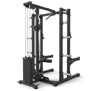 ATX® HALF RACK 780 con estación de poleas - carga con columna de pesos 125kg + extensión de almacenamiento