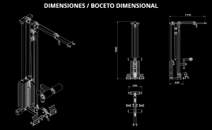 ATX® Estación de poleas para half rack HRX-510 - carga con columna de pesas 100 kg