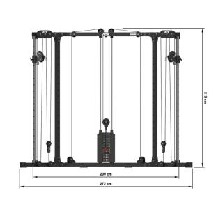 ATX® Máquina de gimnasio - cruce de poleas 600 - columna de pesos