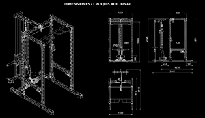 ATX® POWER RACK PRX 780 2.0 con estación de poleas PRO - carga con discos