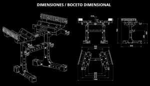 ATX® Soporte de almacenamiento ajustable para mancuernas octogonales - XL