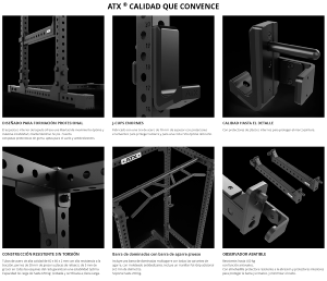 ATX® POWER RACK PRX-660 Altura 215 CM - Jaula de entrenamiento