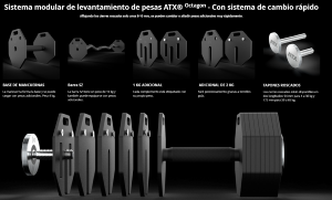 ATX® Discos de peso Octa 2 x 1 kg