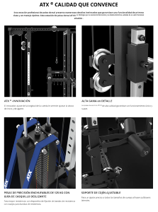 ATX® Estación de poleas para multipower MPX-780 - con columna de pesos 125 kg