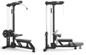 ATX® Estación de poleas y máquina de remo - carga con discos de peso