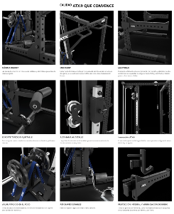 ATX® HALF RACK 780 con estación de poleas - carga con discos de peso