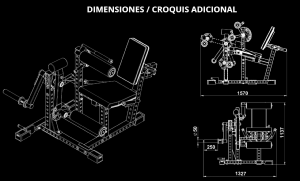ATX® Extensión y flexión de piernas - sentado / Máquina de musculación