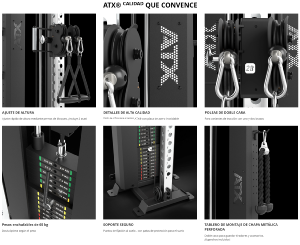 ATX® Máquina de musculación - Estación de cables PRO 4000 - para montaje en pared