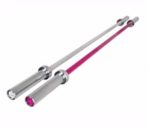 Barra técnica de aluminio 7,5kg, para gimnasia, 50mm x 183 cm, color rosa