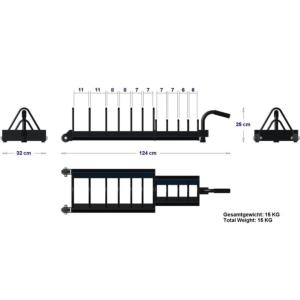 Estante para transportar discos olímpicos