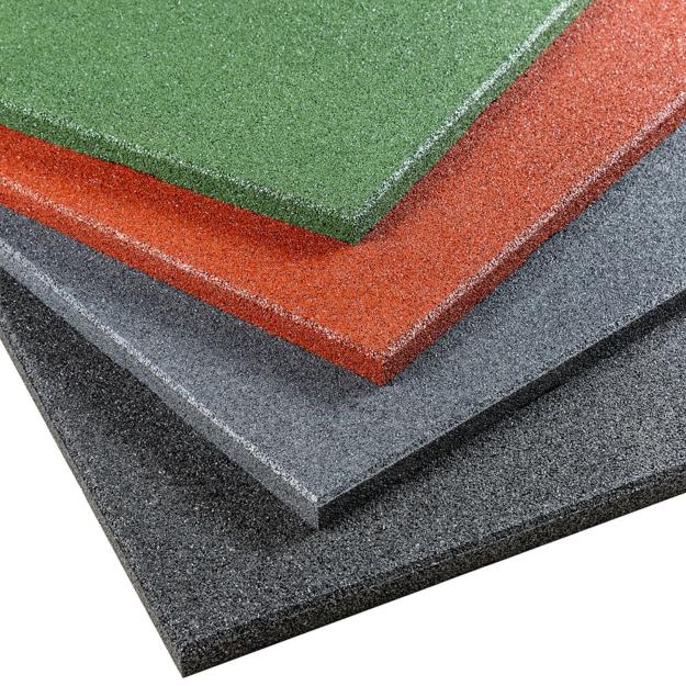 Gymfloor®  - Placa de protección de goma para suelo - en diferentes colores - 1000 x 1000 x 30 mm