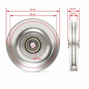 Polea de Aluminio ø 115 mm