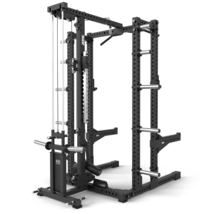 ATX® HALF RACK 780 con estación de poleas - carga con discos de peso + extensión de almacenamiento