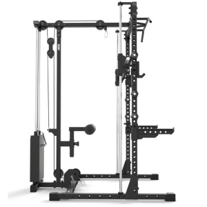 ATX® Set completo Half Rack 510 con multipress + estación de poleas con placas de peso de 100 kg  - Altura 196 cm