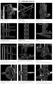 ATX® Set completo Half Rack 510 con multipress + estación de poleas con discos de peso  - Altura 196 cm