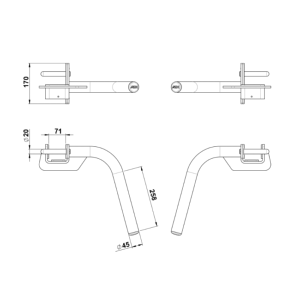ATX® Dip Barren Heavy Duty 700 series - Barra fondos en paralelas para racks serie 700