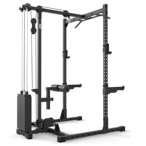 ATX® Estación de poleas para half rack HRX-510 - carga con columna de pesas 100 kg