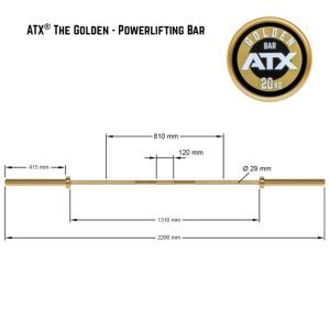 ATX® Barra olímpica de Powerlifting - The Golden
