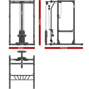 ATX® - POWER RACK 720 - Jaula de potencia + estación de poleas con columna de peso 115 kg