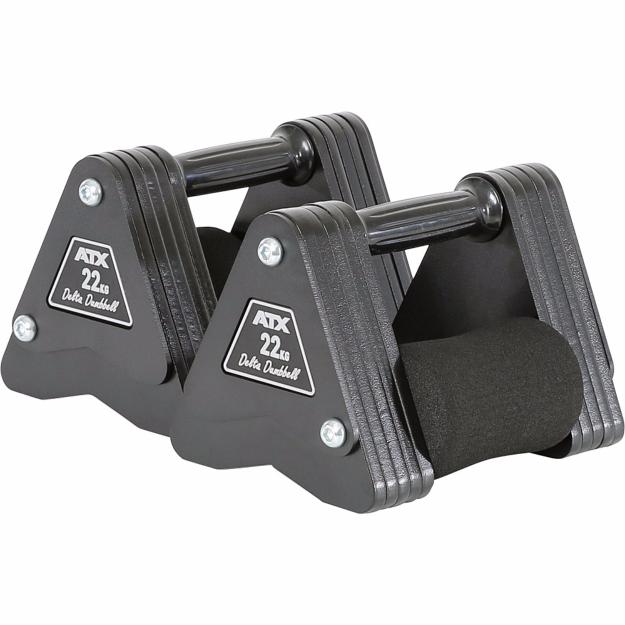 ATX® Mancuernas Delta Dumbbell, pares de 22 a 28kg