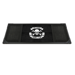 Plataforma de Peso Muerto ATX® - goma granulada de alta densidad - con el logo de Barbell Club - Negro