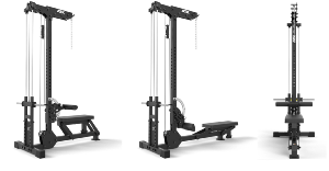 ATX® Estación de poleas y máquina de remo - carga con discos de peso