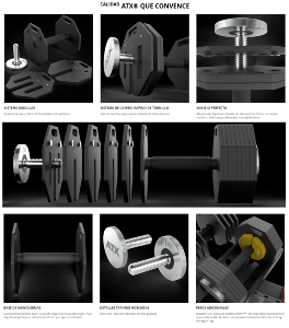 ATX® Octa Dumbells - Mancuernas ajustables 2 x 24kg
