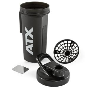 ATX® Shaker Black 1000 ml - botellero multifuncional con soporte magnético