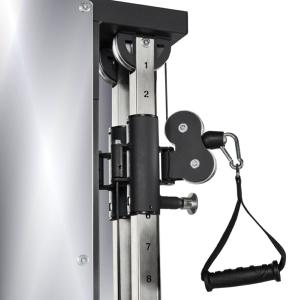 ATX® Máquina de musculación de pared con doble polea funcional - efecto espejo - 2 columnas de peso de 60 kg
