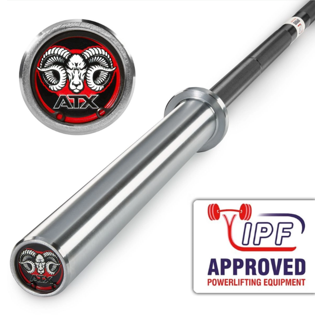 ATX® RAM BAR II, Barra powerlifting - PRO Series - óxido negro-cromo duro