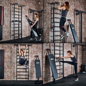 ATX® WALL BAR GYM - Espaldera de pared con banco