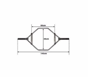 Barra hexagonal de 50 mm, cromada