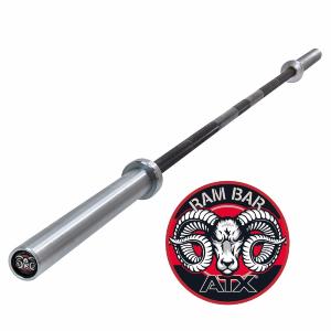 ATX RAM BAR, Barra olmpica - 220cm +700kg, powerlifting negro-cromo