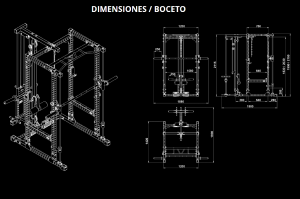 ATX® POWER RACK Komplettstation - Jaula PRX-660 con estación de poleas - carga con discos