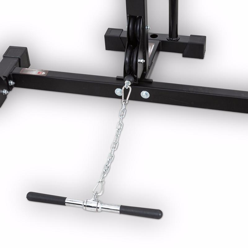 Jaula de potencia profesional con estación de poleas alta y baja Barbarian