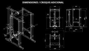 ATX® POWER RACK KPS-200 con estación de poleas PRO - carga con discos + multipower