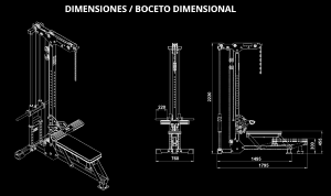 ATX® Estación de poleas y máquina de remo - carga con discos de peso