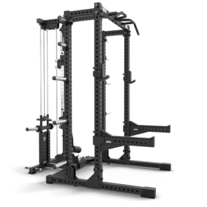 ATX® HALF RACK 780 con estación de poleas - carga con discos de peso + extensión de almacenamiento