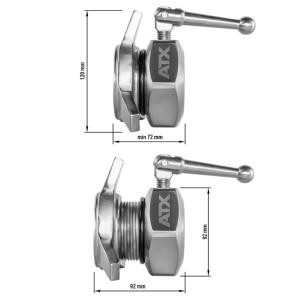 ATX® Bloqueadores de discos de Competición - cierre estrella - 50 mm - 5kg/par